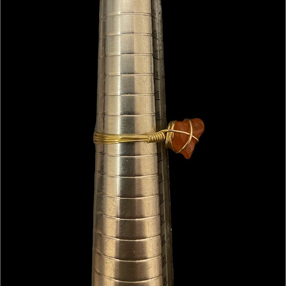 3 for $15 gold wire wrapped carnelian ring - Picture 2 of 4